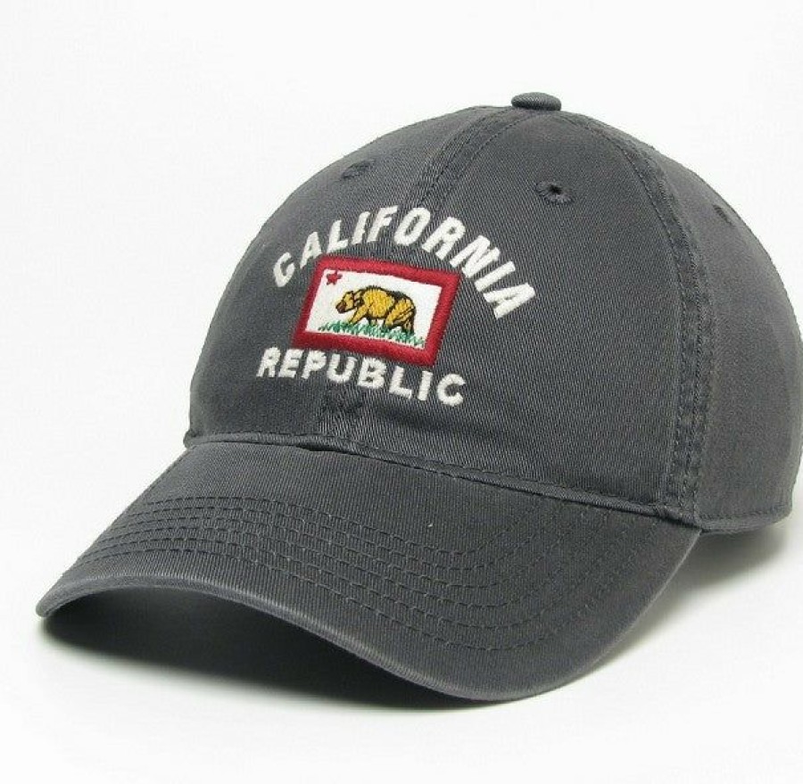 Accessories * | California Republic Flag Hat Top Selling Grey