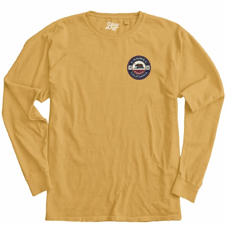 Men * | Guild Cali Flag Carmel Long Sleeve T-Shirt Sale Online Mustard