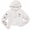 Women * | Rippin Wild One Carmel Crop Hooded Sweatshirt Sale White