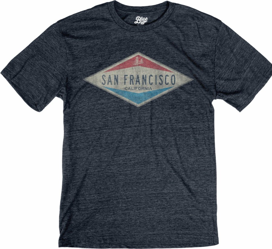 Men * | Slick Valve San Francisco Golden Gate Bridge T-Shirt Classical Navy