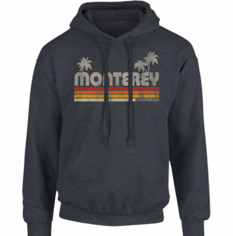 Men * | Bueller Monterey Hooded Sweatshirt New Threads Charcoal