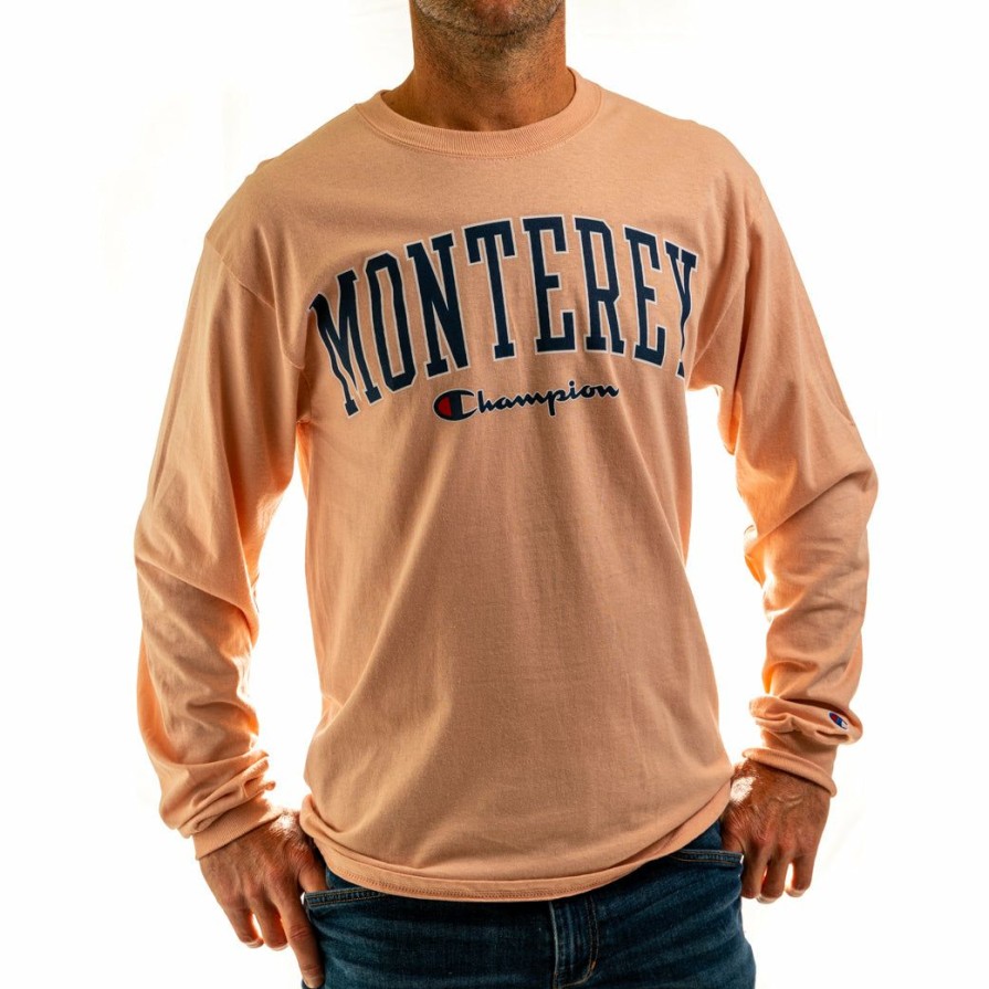 Men * | Champion Monterey Long Sleeve T-Shirt Bargain Sale Blush Pink