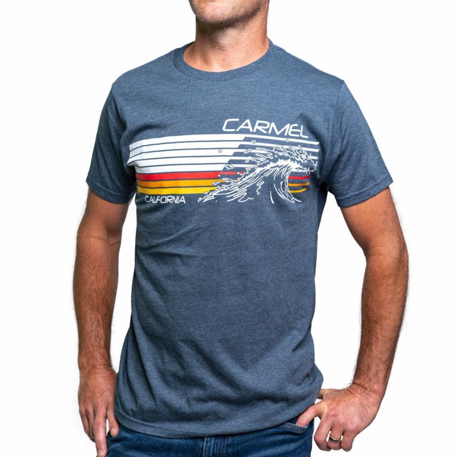 Men * | Mach 3 Wave Carmel T-Shirt Sale Online Navy