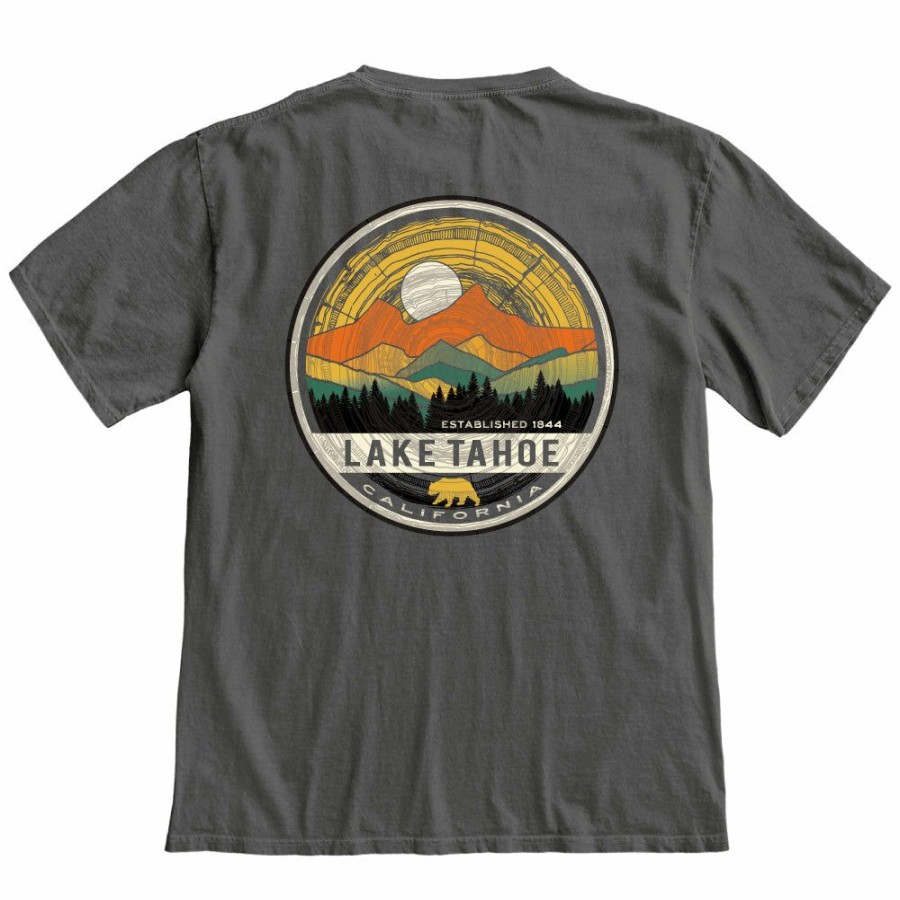 Men * | Epoch Mountains Lake Tahoe T-Shirt Best Choice Black