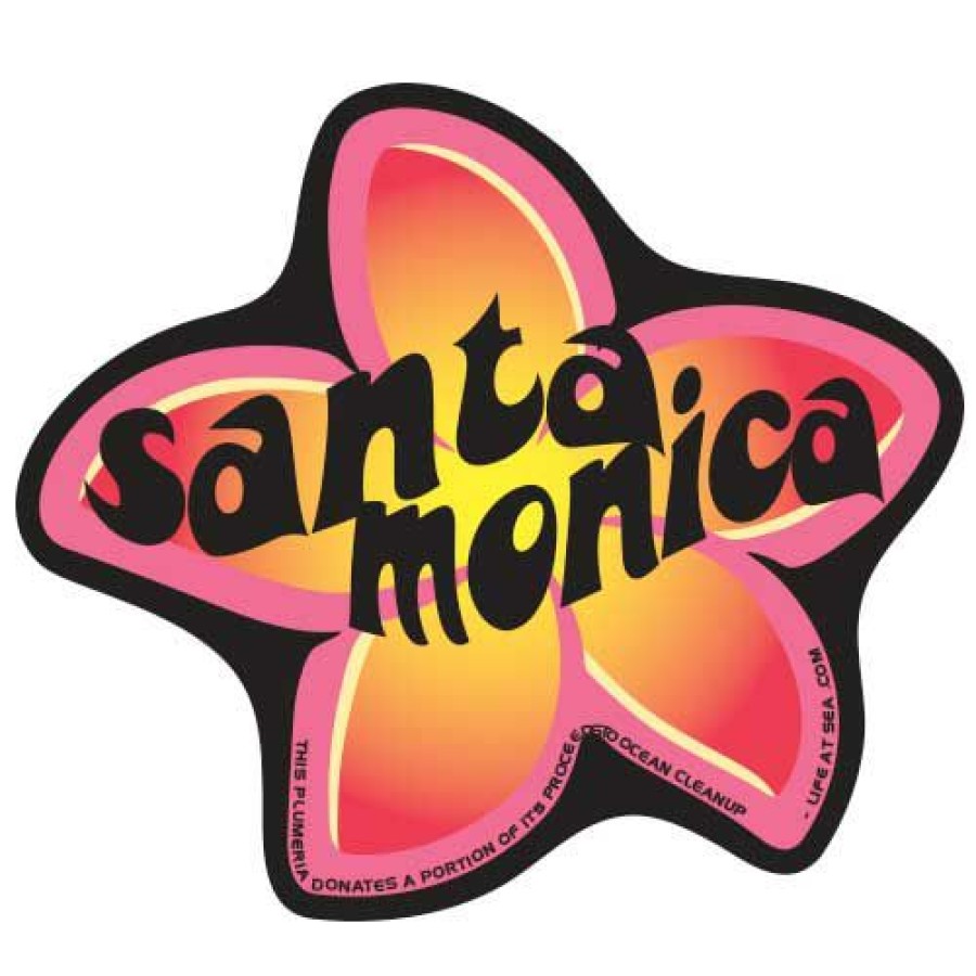 Accessories * | Santa Monica Plumeria Sticker Good Quality