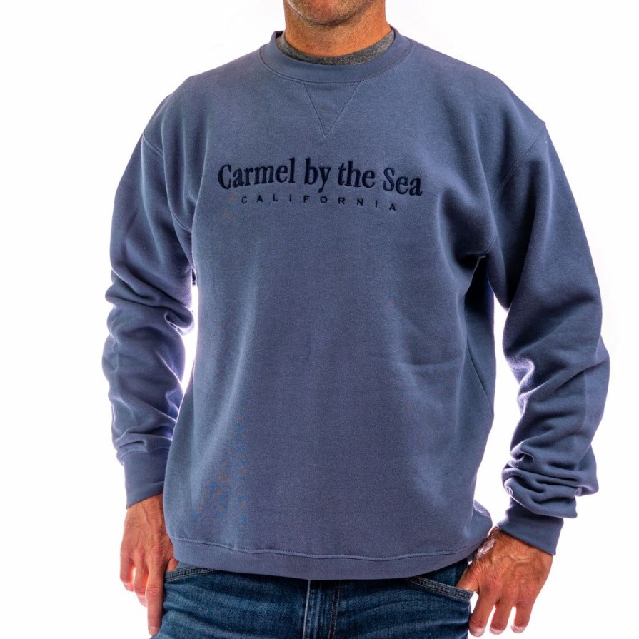 Men * | Carmel By The Sea Unisex Crewneck Sweatshirt Wholesale Dungaree Blue