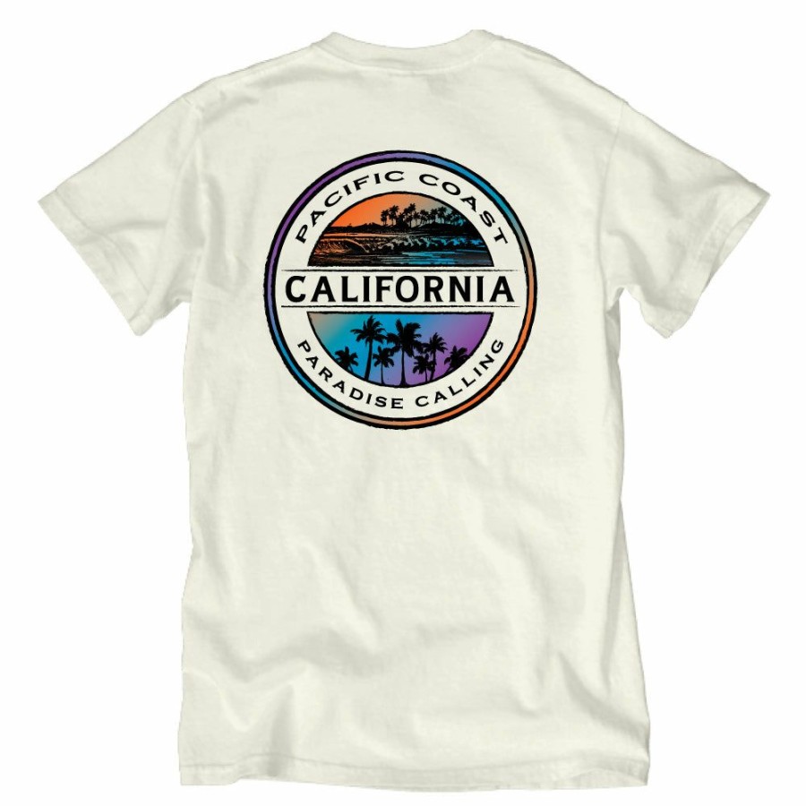 Men * | Geo Seal Palms California T-Shirt Latest Ivory