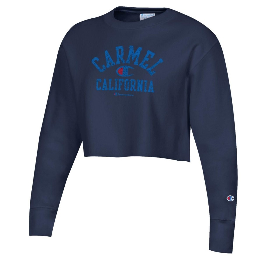 Women * | Champion Carmel Crop Crewneck Sweatshirt Latest Navy