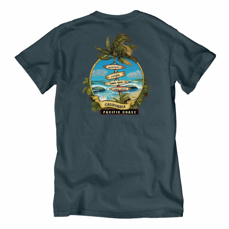 Men * | Surf Signs California T-Shirt Hot Selling Indigo