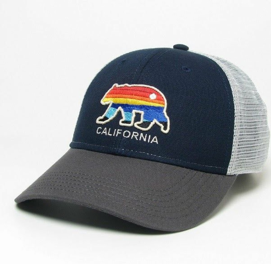 Accessories * | California Bear Horizon Trucker Hat Good Quality Navy Trucker