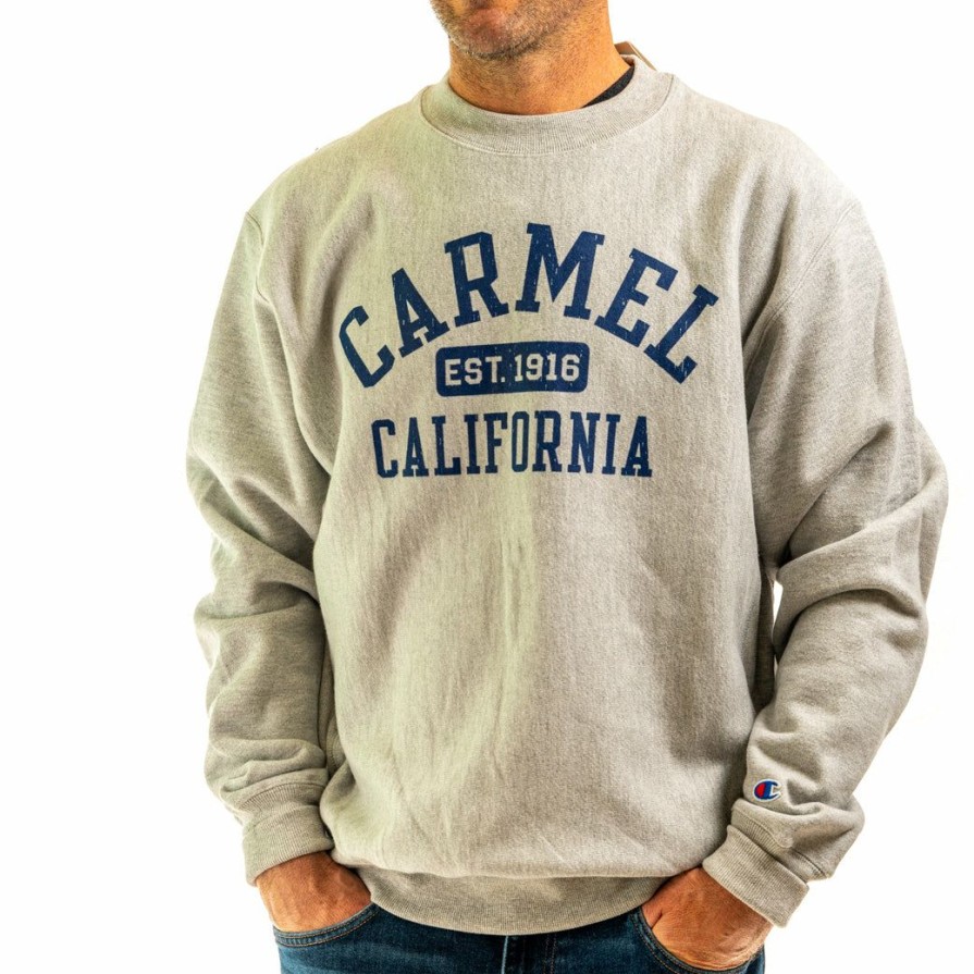 Men * | Champion Carmel Unisex Crewneck Sweatshirt Wholesale Oxford