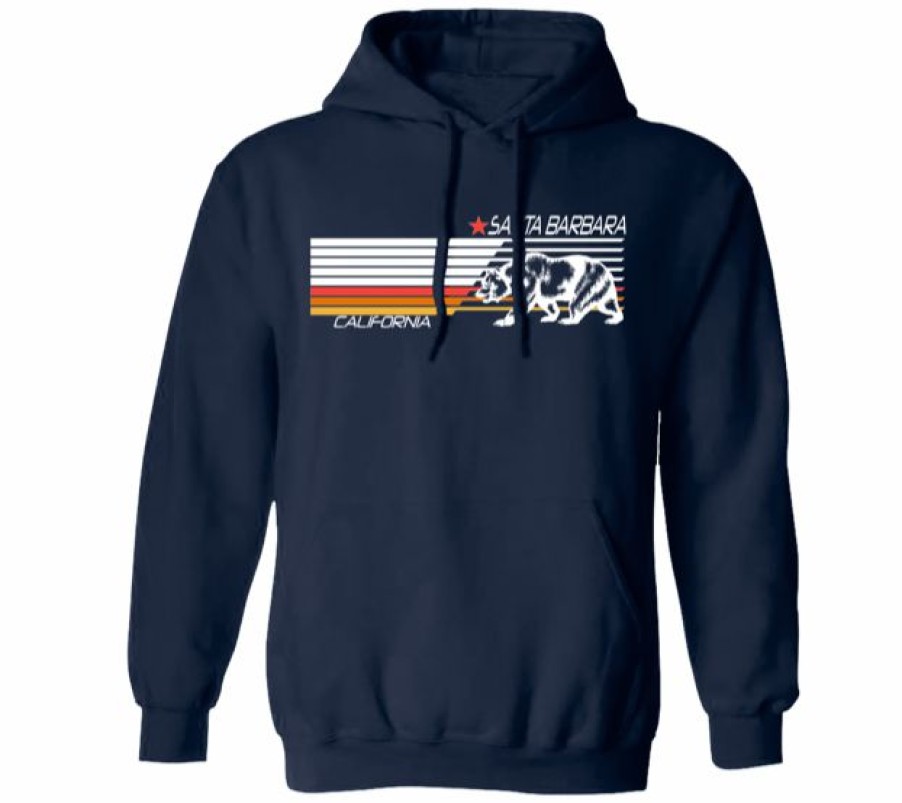 Men * | Con Mach Santa Barbara Hooded Sweatshirt Best-Selling Navy