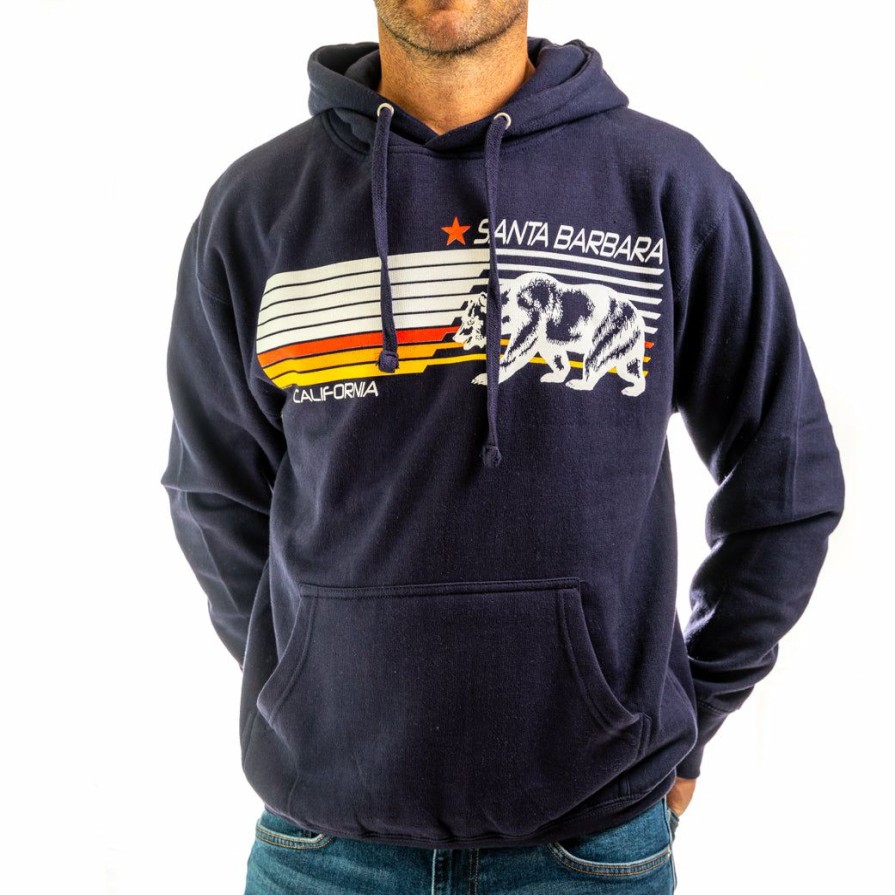 Men * | Con Mach Santa Barbara Hooded Sweatshirt Best-Selling Navy