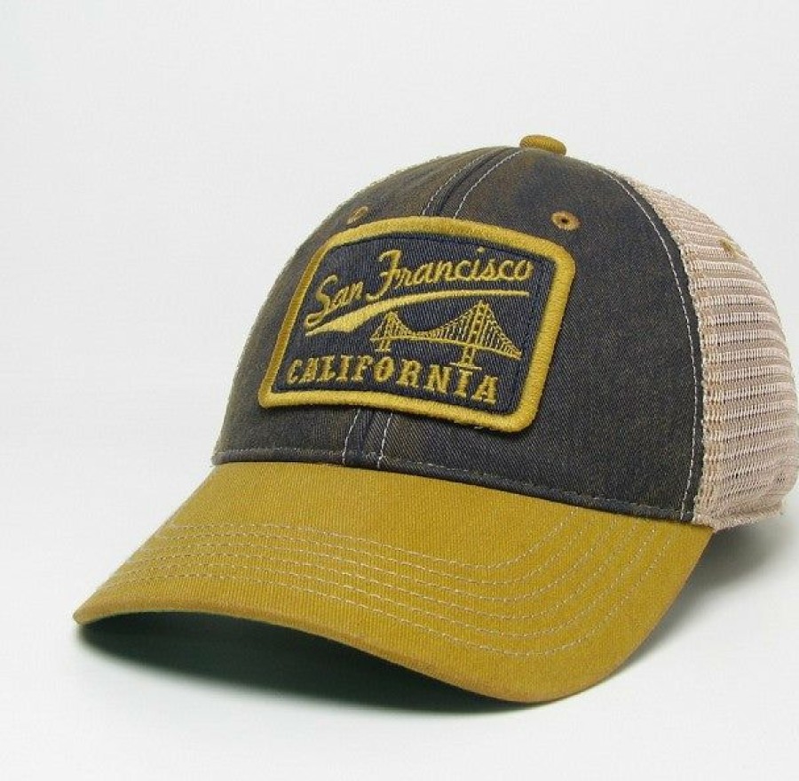 Accessories * | Contender San Francisco Trucker Hat Hot Sale Navy/Yellow