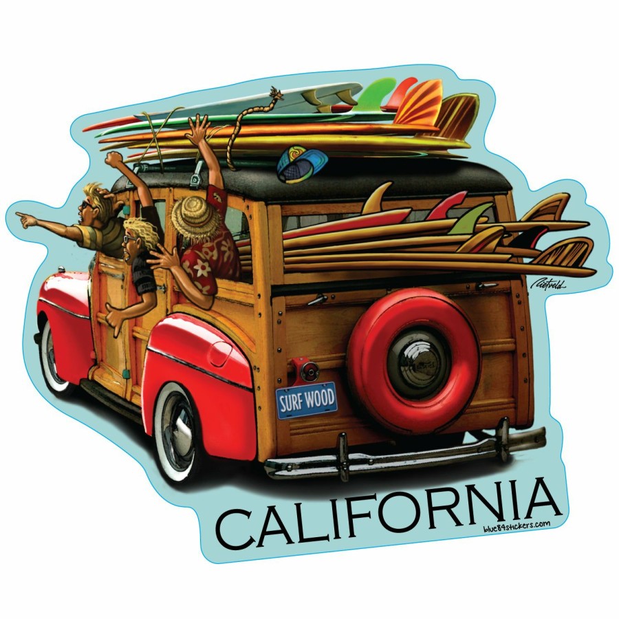 Accessories * | Surf Trip California Mini Sticker Sale Online