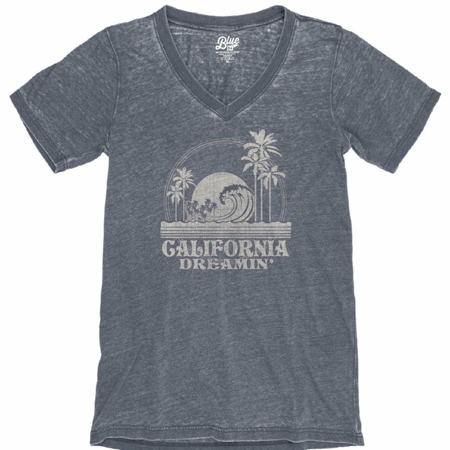 Women * | Old Time Palms California T-Shirt Bargain Sale Navy