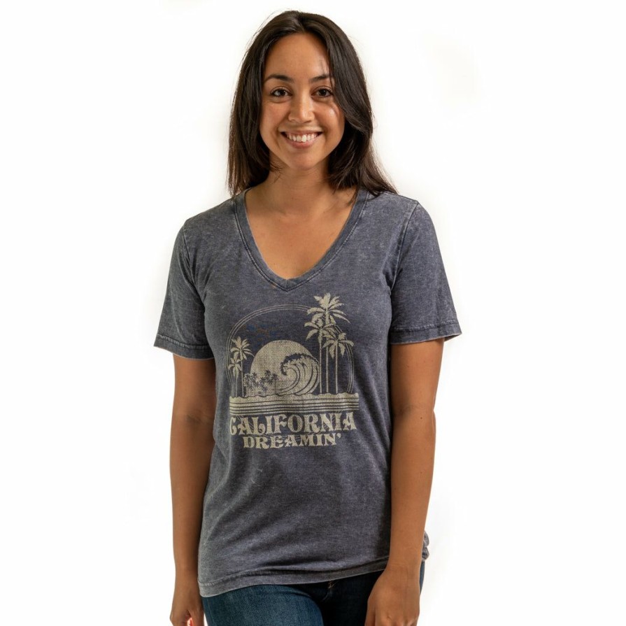 Women * | Old Time Palms California T-Shirt Bargain Sale Navy