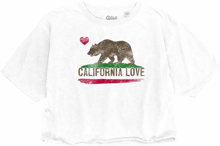 Women * | Cali On My Mind California Crop T-Shirt Cheap Online White