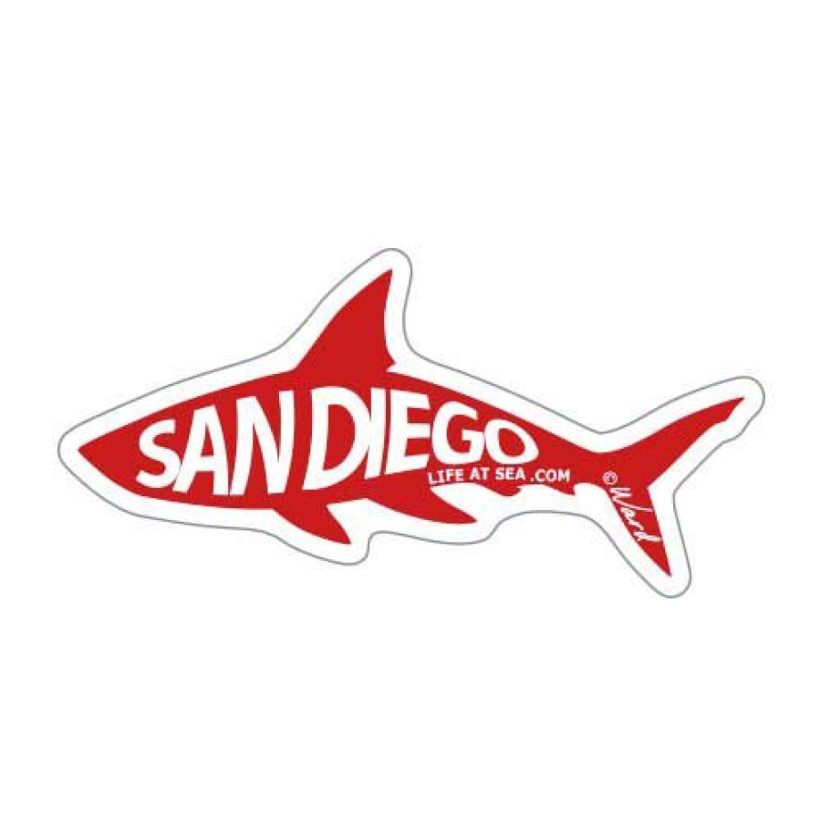 Accessories * | San Diego Shark Small Sticker Bargain Sale