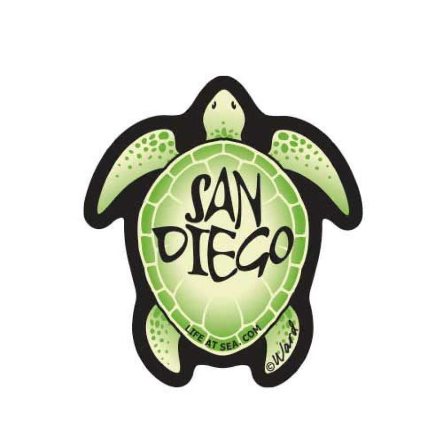 Accessories * | San Diego Turtle Small Sticker Bargain Sale