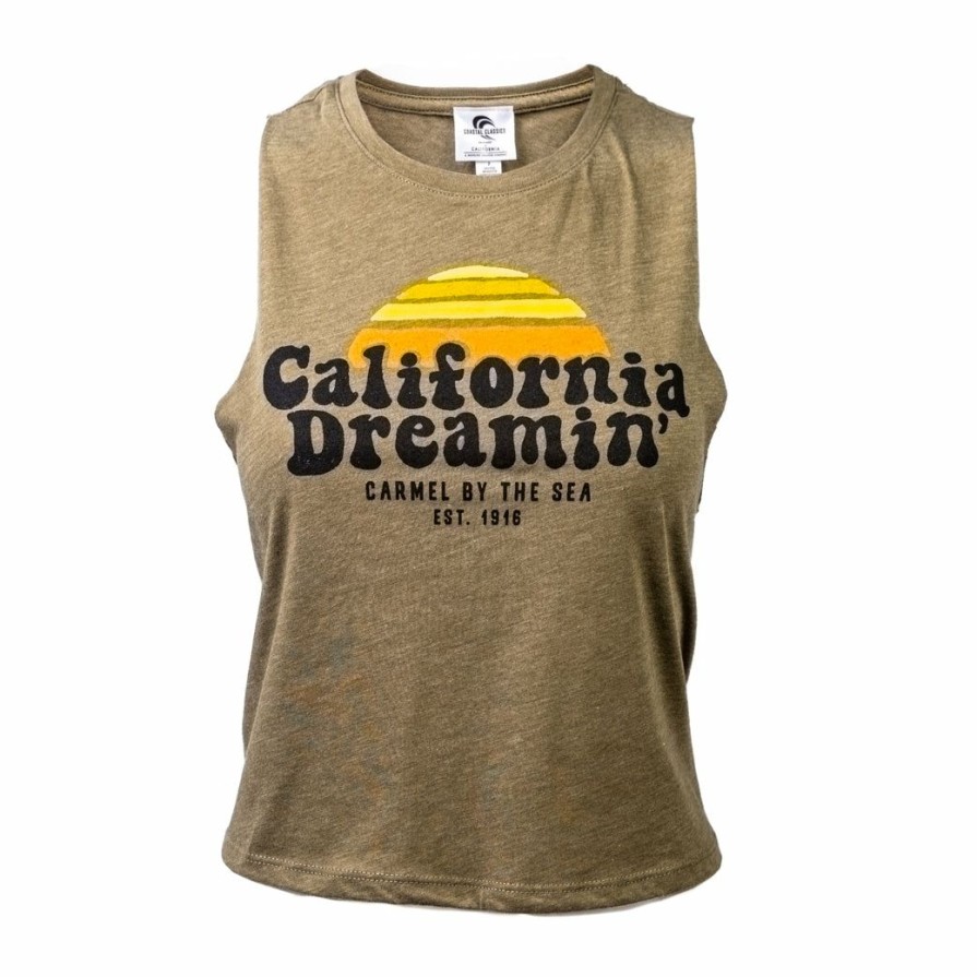 Women * | California Dreamin Carmel Tank Top Wholesale Heather Olive