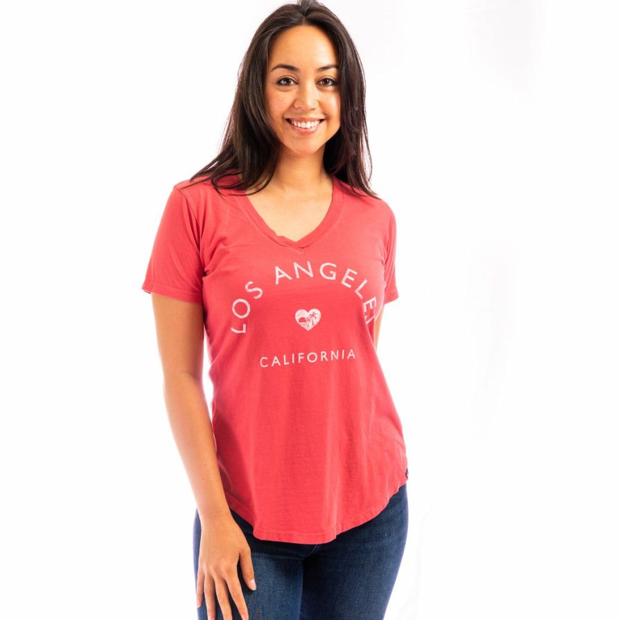 Women * | Con Crystal Clear Los Angeles T-Shirt Hot Selling Watermelon