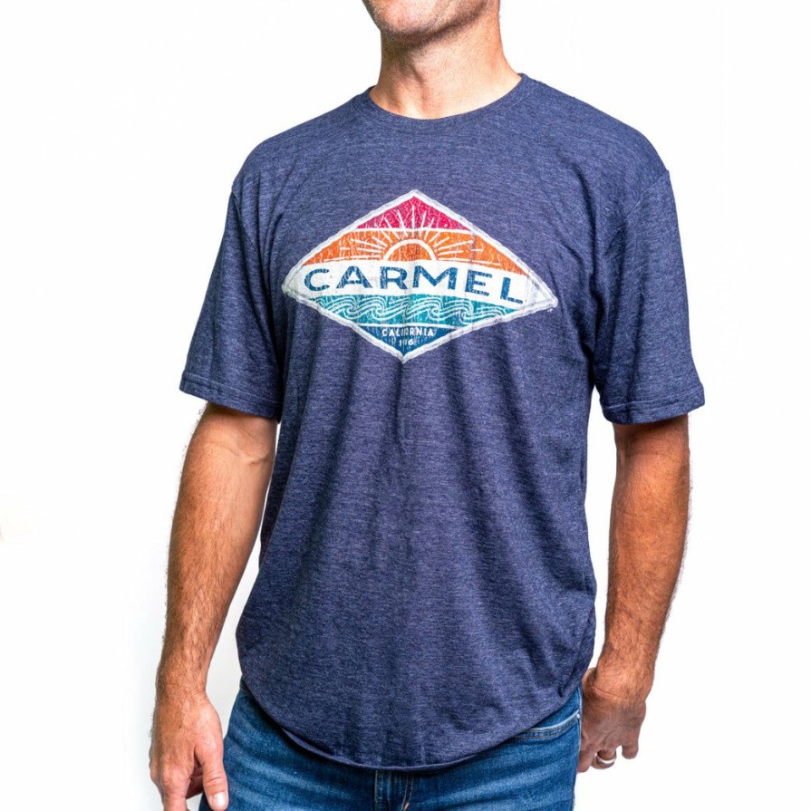 Men * | Hallena Sun & Waves Carmel T-Shirt Hot Selling Navy