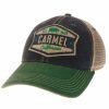 Accessories * | Carmel Wedge Trucker Hat Hot Selling Navy/Kelly Green