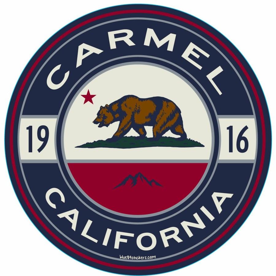 Accessories * | Guild Cali Flag Carmel Sticker Bargain Sale