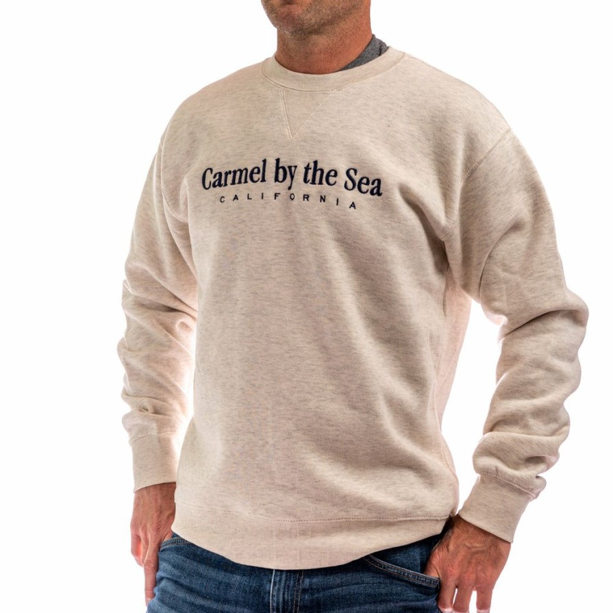 Men * | Carmel By The Sea Unisex Crewneck Sweatshirt Sale Online Oatmeal