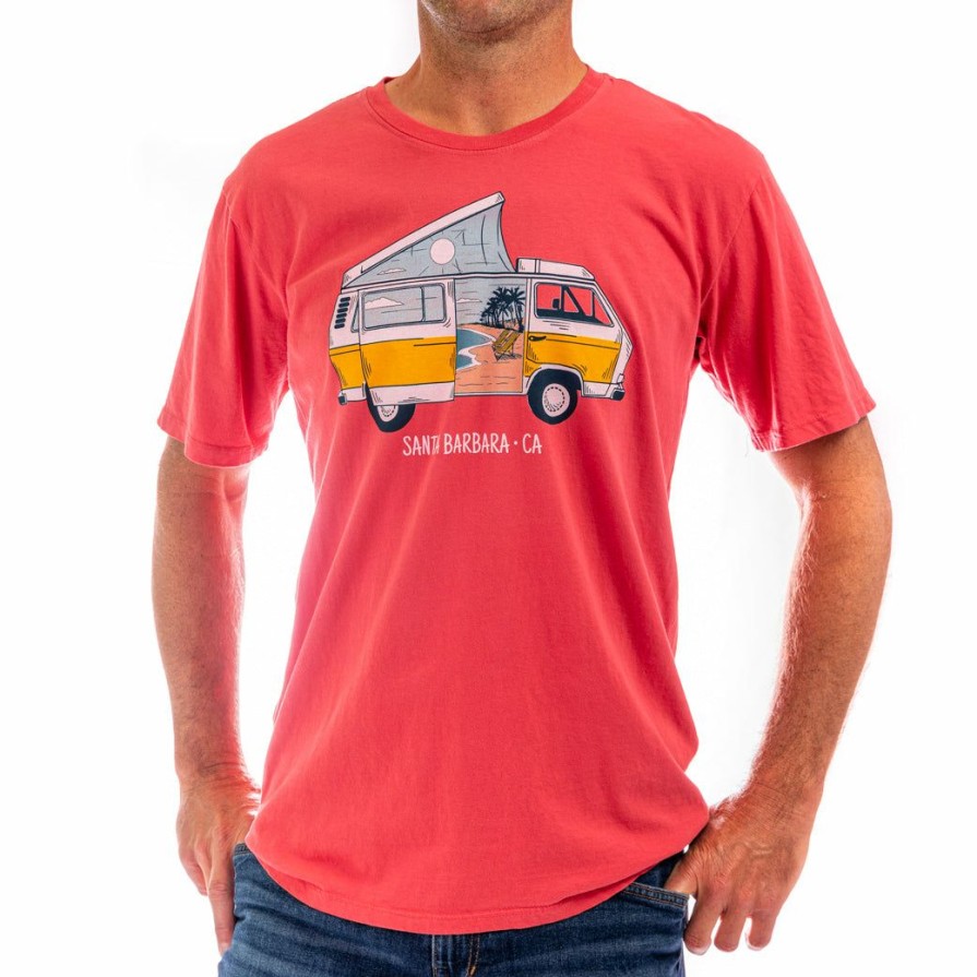 Men * | Out Of Reach Santa Barbara T-Shirt Reliable Quality Nantucket Red