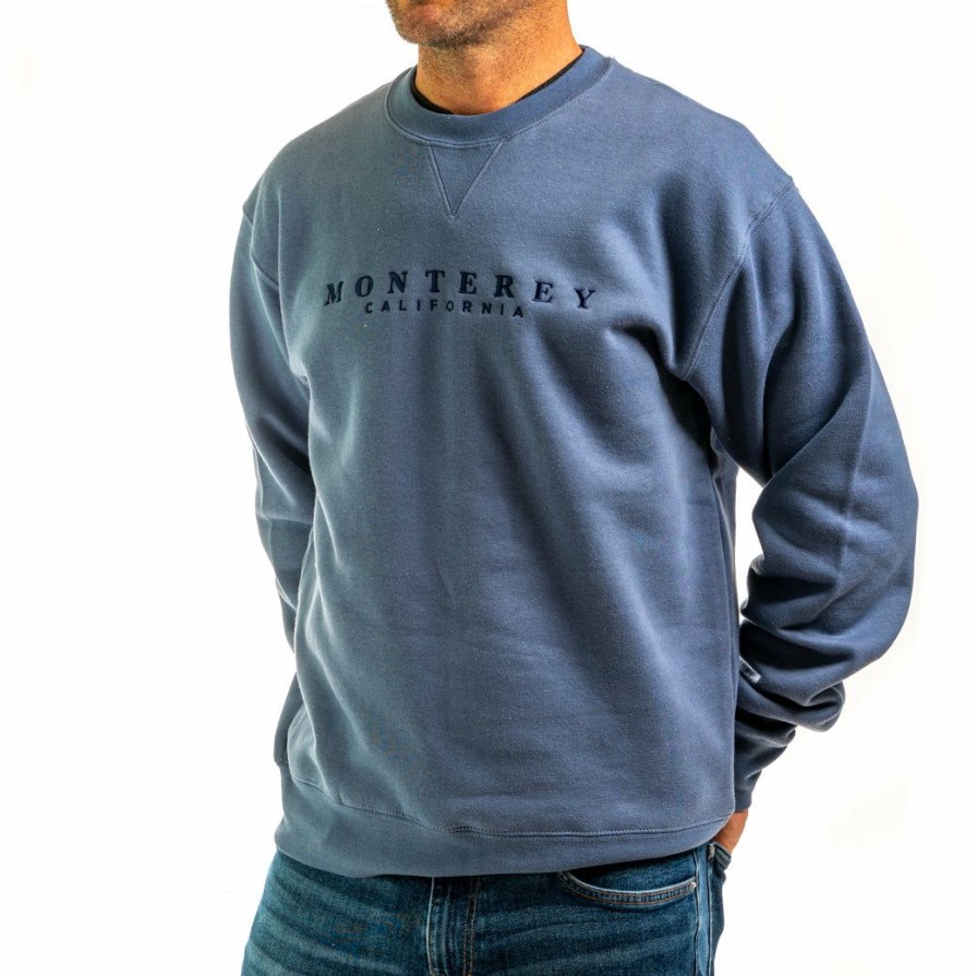 Men * | Monterey Crewneck Sweatshirt Latest Dungaree Blue