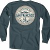 Men * | Flammable San Francisco Long Sleeve T-Shirt Sale Indigo