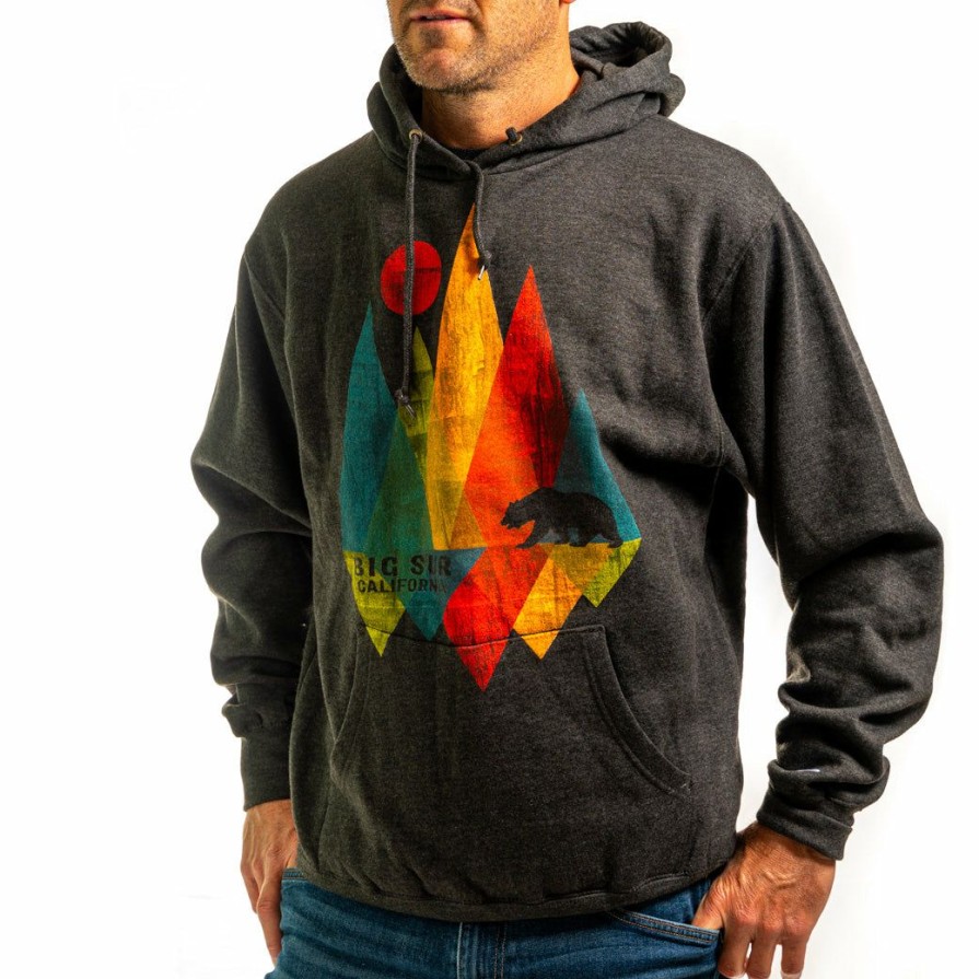 Men * | Shard Mountains Big Sur Hooded Sweatshirt Discount Online Charcoal