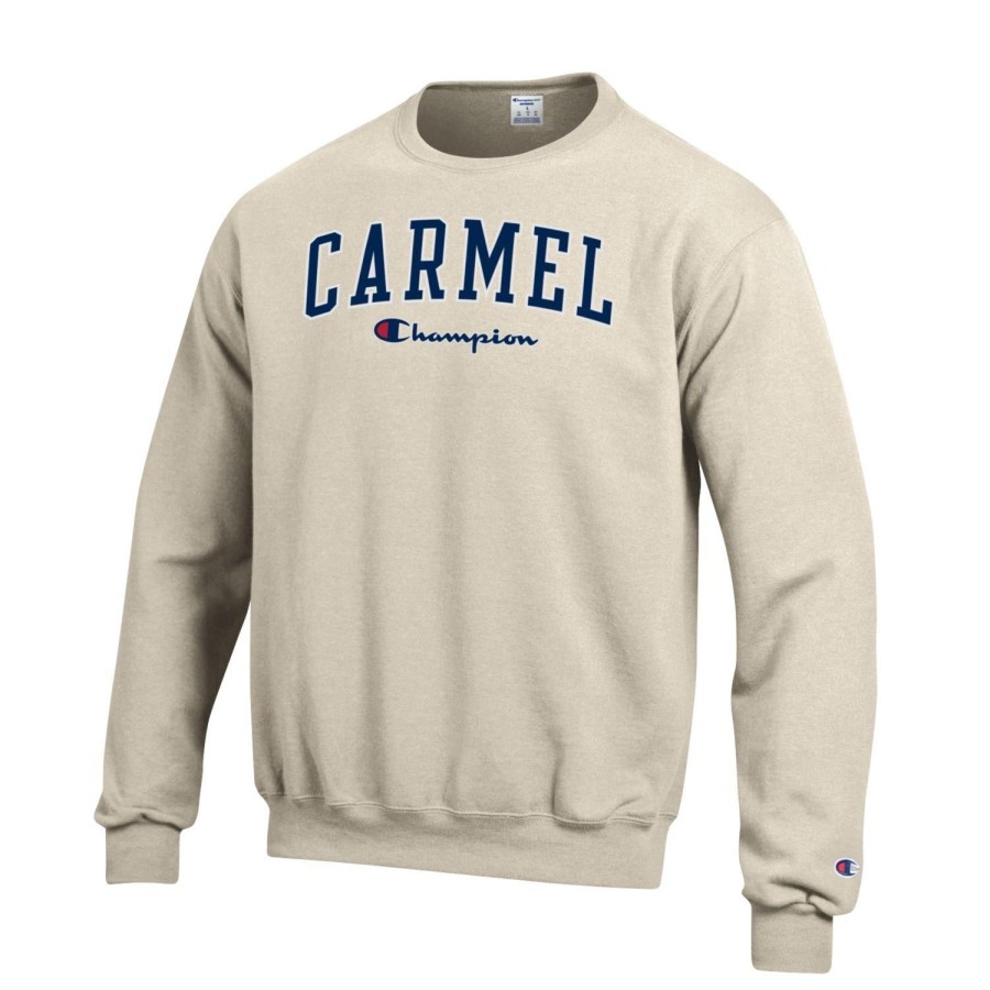 Men * | Champion Carmel Unisex Crewneck Sweatshirt Latest Oatmeal