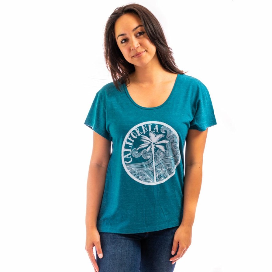 Women * | Weezer Beach California T-Shirt Best-Selling Dark Teal