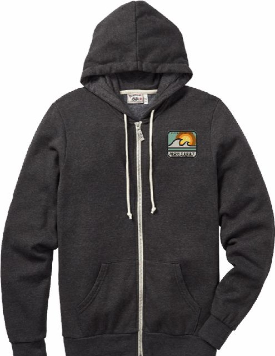 Men * | Pillow Talk Monterey Full Zip Hooded Sweatshirt Sale Online Charcoal