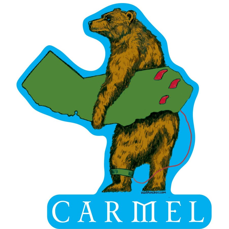 Accessories * | Cali Surf Bear Carmel Sticker Official