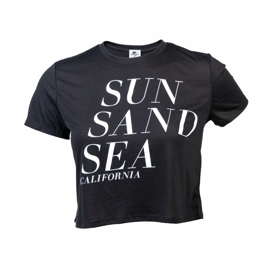 Women * | Sun Sand & Sea Californiacrop T-Shirt Online Sales Black