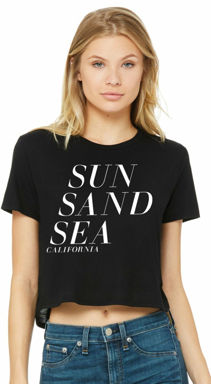 Women * | Sun Sand & Sea Californiacrop T-Shirt Online Sales Black