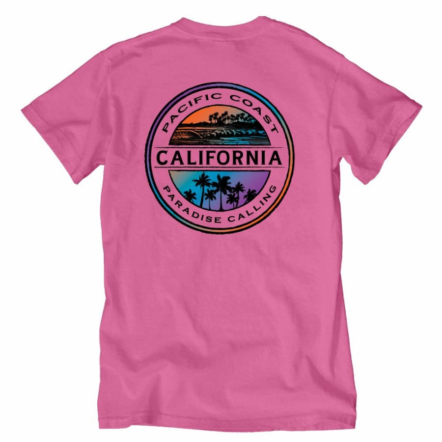 Men * | Geo Seal Palms California T-Shirt Discount Online Strawberry Ice