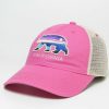 Accessories * | California Bear Horizon Youth Trucker Hat New Threads Dark Pink