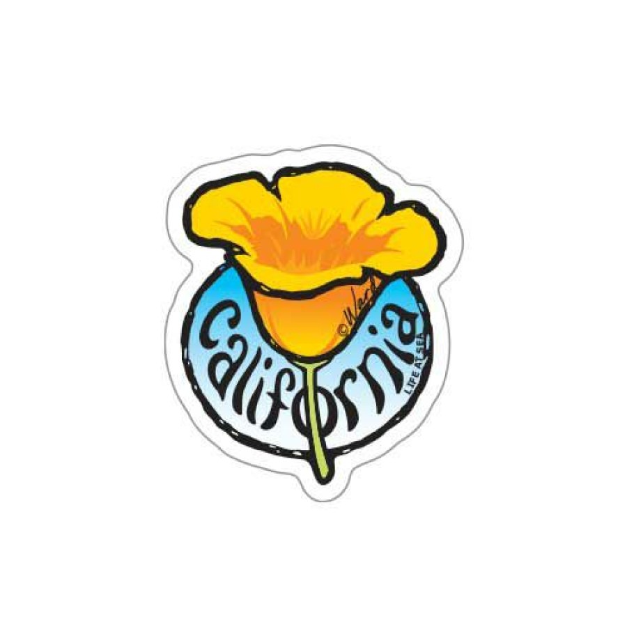 Accessories * | California Poppy Small Sticker Discount Online