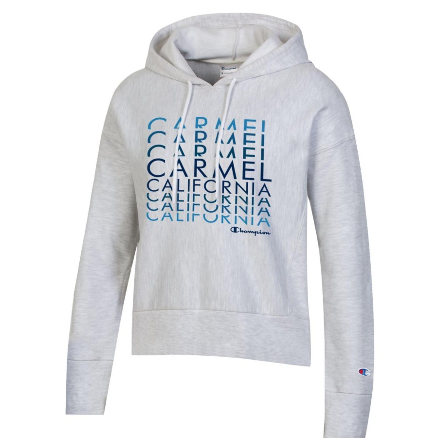 Women * | Champion Carmel Womens Hooded Sweatshirt Good Quality Silver Grey