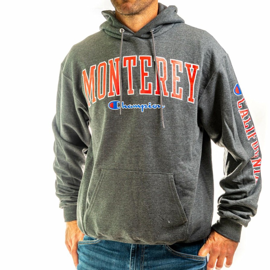 Men * | Champion Monterey Hooded Sweatshirt Official Granite