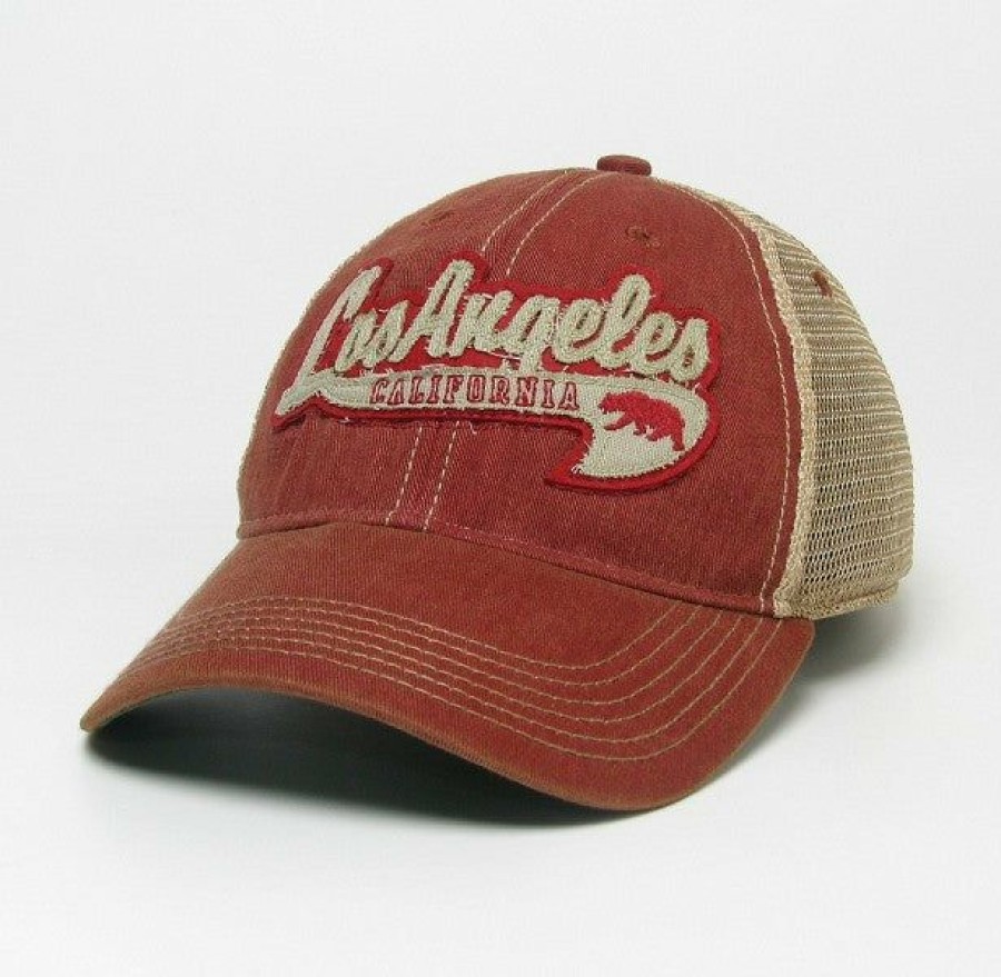 Accessories * | Plotter Los Angeles Trucker Hat Reliable Quality Cardinal Trucker