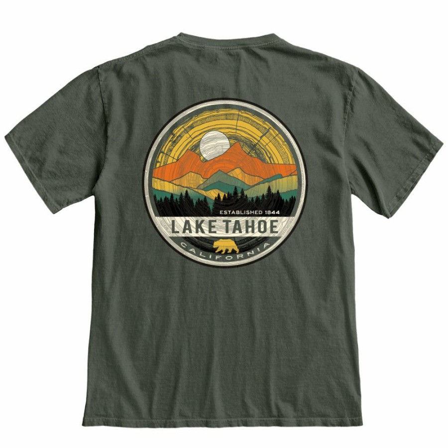 Men * | Epoch Mountains Lake Tahoe T-Shirt Sale Online Forest