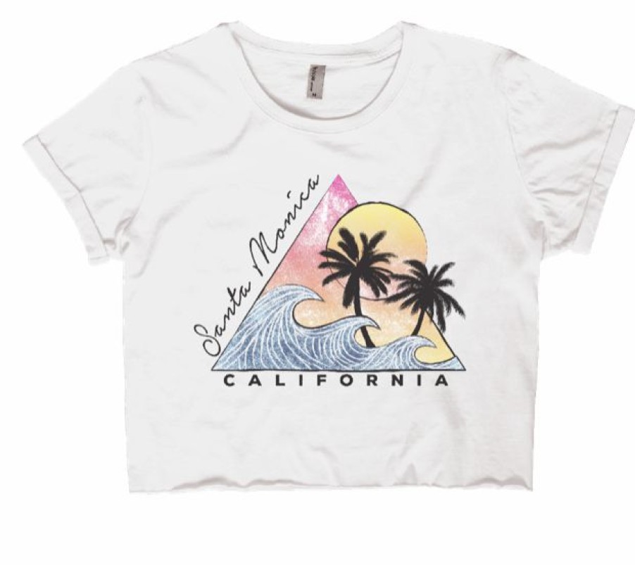 Women * | Hedwig Santa Monica Crop T-Shirt Sale Online White