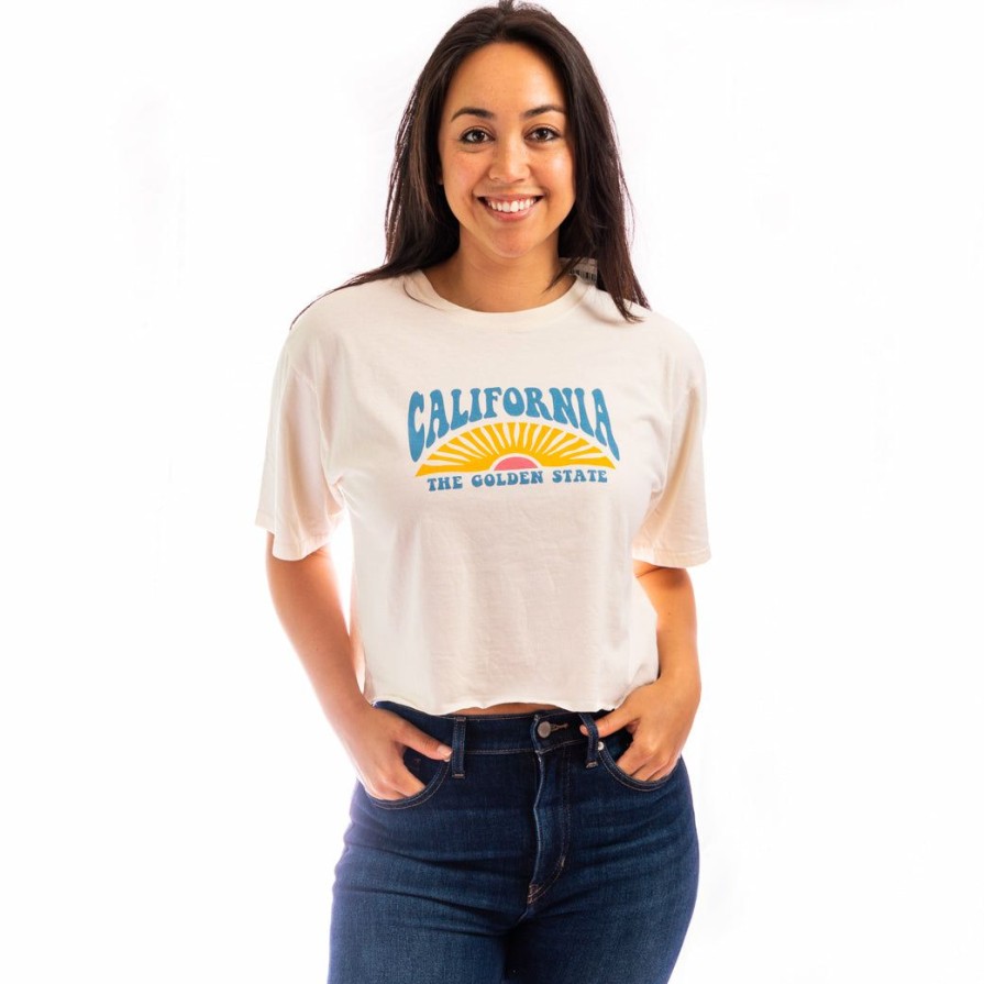 Women * | Day Dreamer California Crop T-Shirt Sale Online Ivory