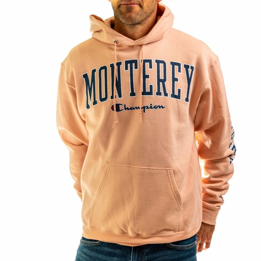 Men * | Champion Monterey Hooded Sweatshirt Top Selling Blush Pink